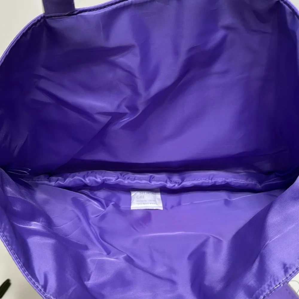 Clinique x Drawbertson Purple Tote with Lip Design